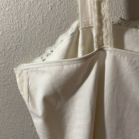 Women’s Within Cami Sz 2X women’s plus Size ivory cotton stretch lace trim boho - Picture 8 of 12